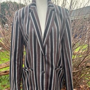 Vintage 1980s striped blazer by Panther Sz 10
